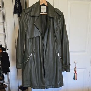 Autumn Olive Trench Style Jacket